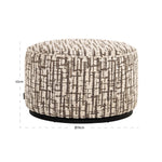 Poef Lexie 70Ø cream dalia (Dalia 11 Cream)