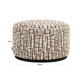 Poef Lexie 70Ø cream dalia (Dalia 11 Cream)