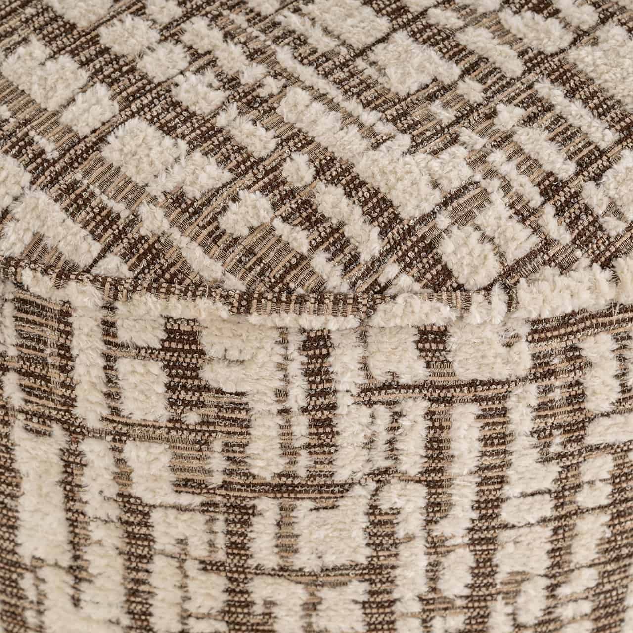 Poef Lexie 70Ø cream dalia (Dalia 11 Cream)