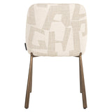 Eetkamerstoelen Lana beige graffic (set van 2) (Beige graffic)