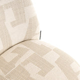 Eetkamerstoelen Lana beige graffic (set van 2) (Beige graffic)