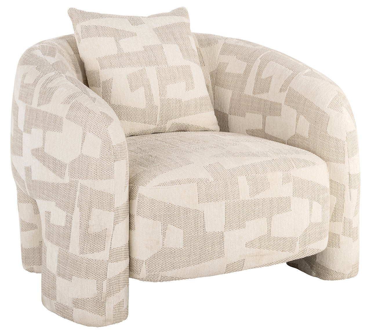 Lounge fauteuil Tuscany beige graffic (Beige graffic)