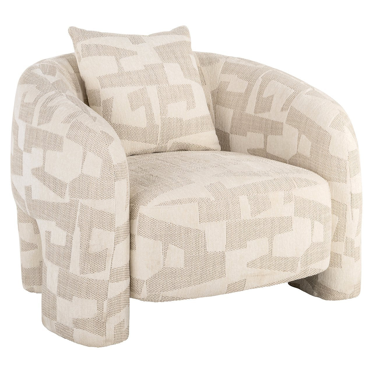 Lounge fauteuil Tuscany beige graffic (Beige graffic)