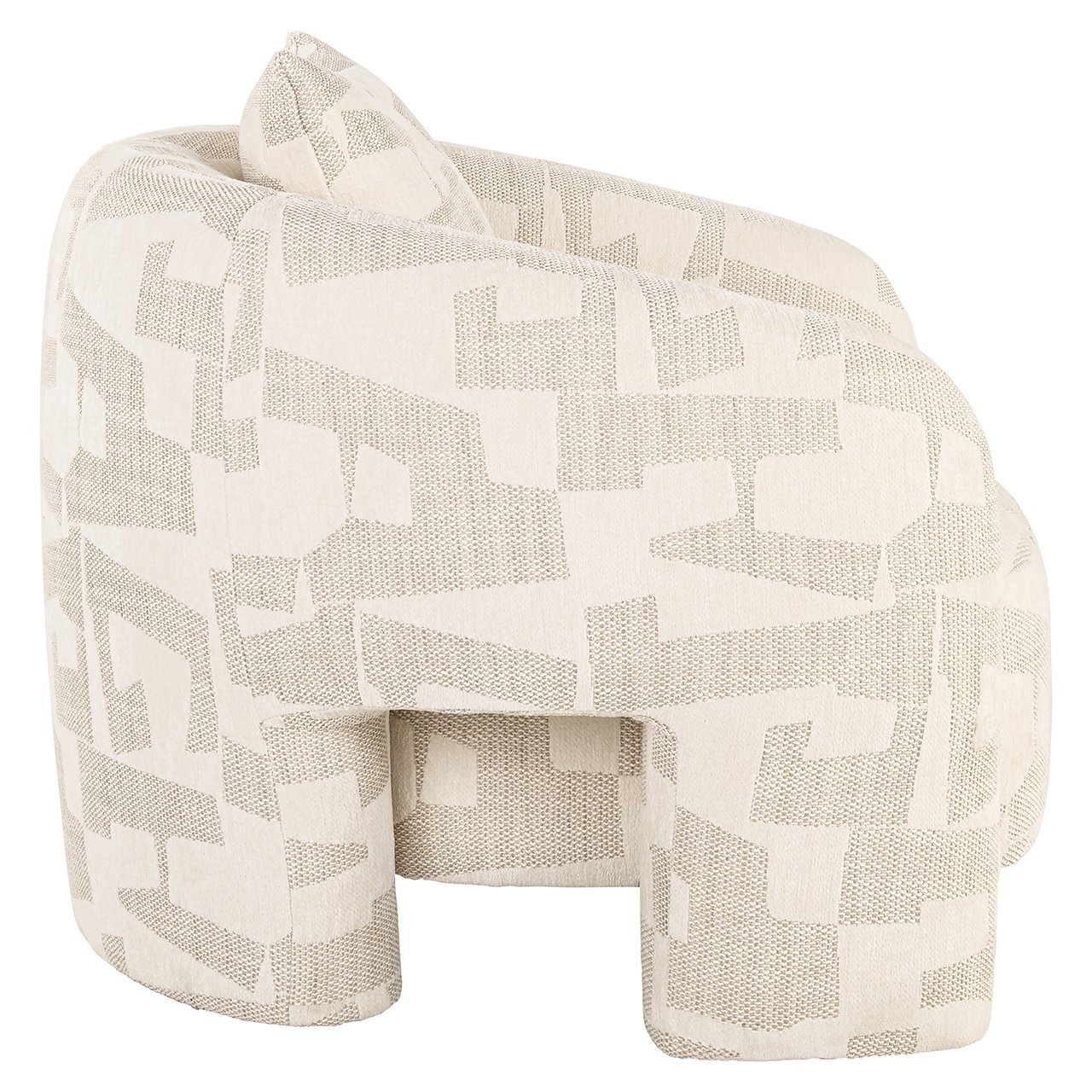 Lounge fauteuil Tuscany beige graffic (Beige graffic)