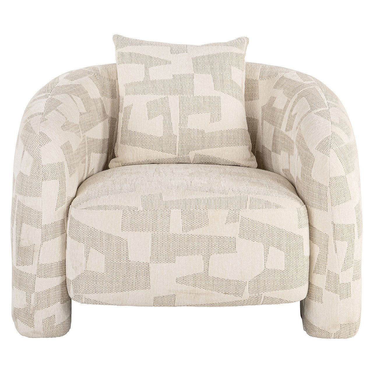 Lounge fauteuil Tuscany beige graffic (Beige graffic)