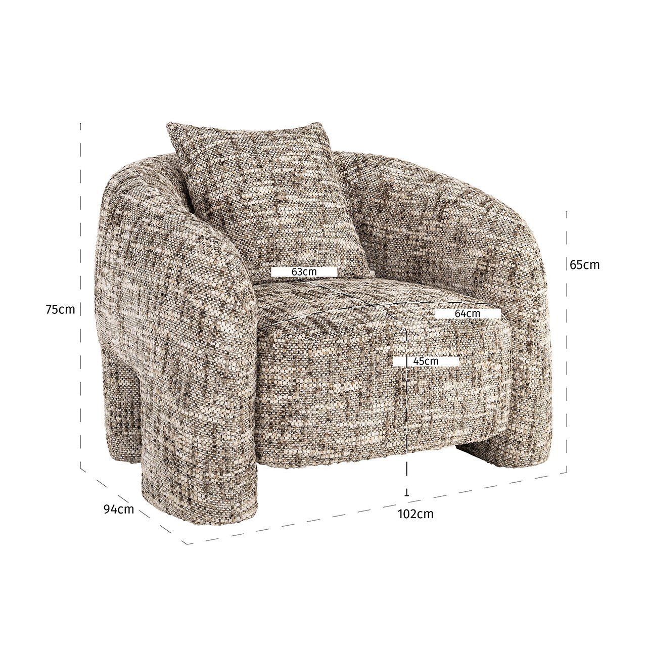 Lounge fauteuil Tuscany brown omara (Brown omara)