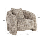 Lounge fauteuil Tuscany brown omara (Brown omara)