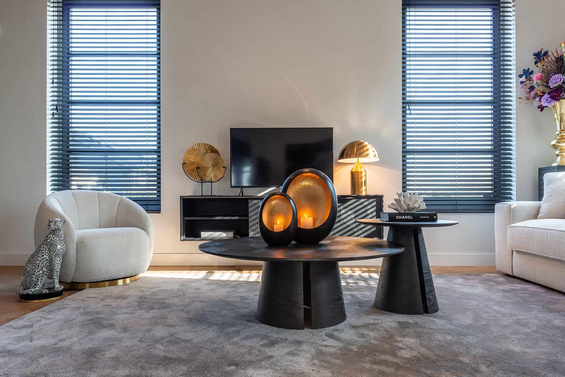 Bijzettafel Blax 585Ø (Black)