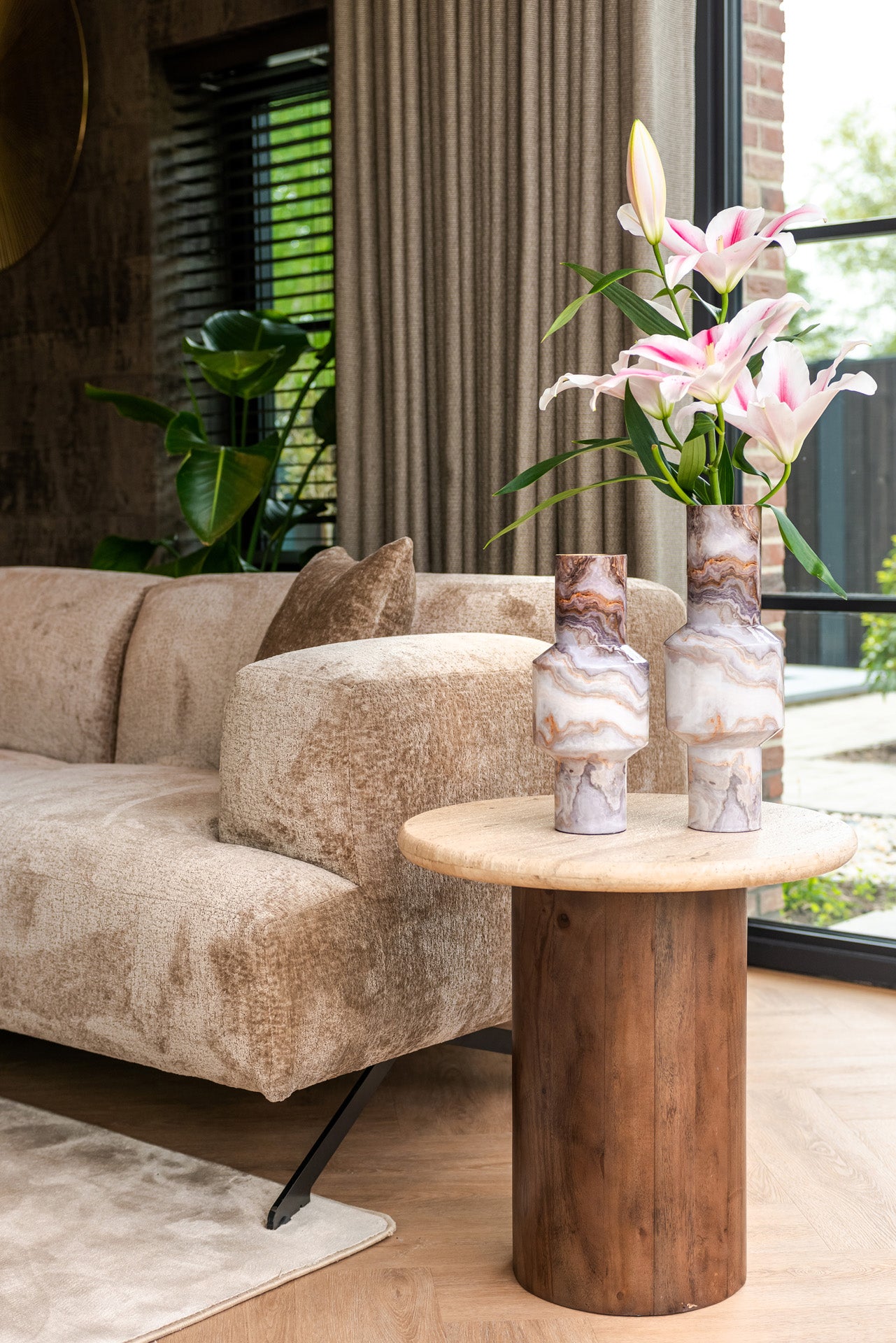 Bijzettafel Douglas 50Ø (Brown)