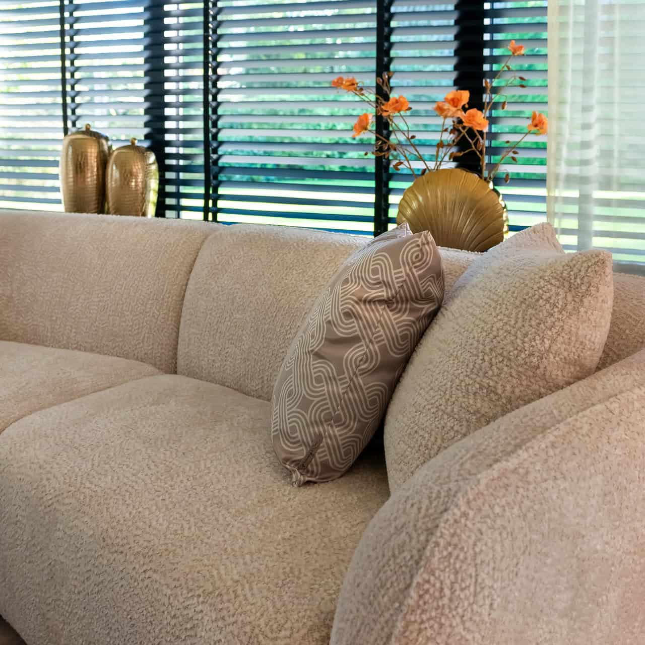 Kussen Mindy 50x50 (Monaco 23050 Chained Quadrant 75 - 0005 Cream)