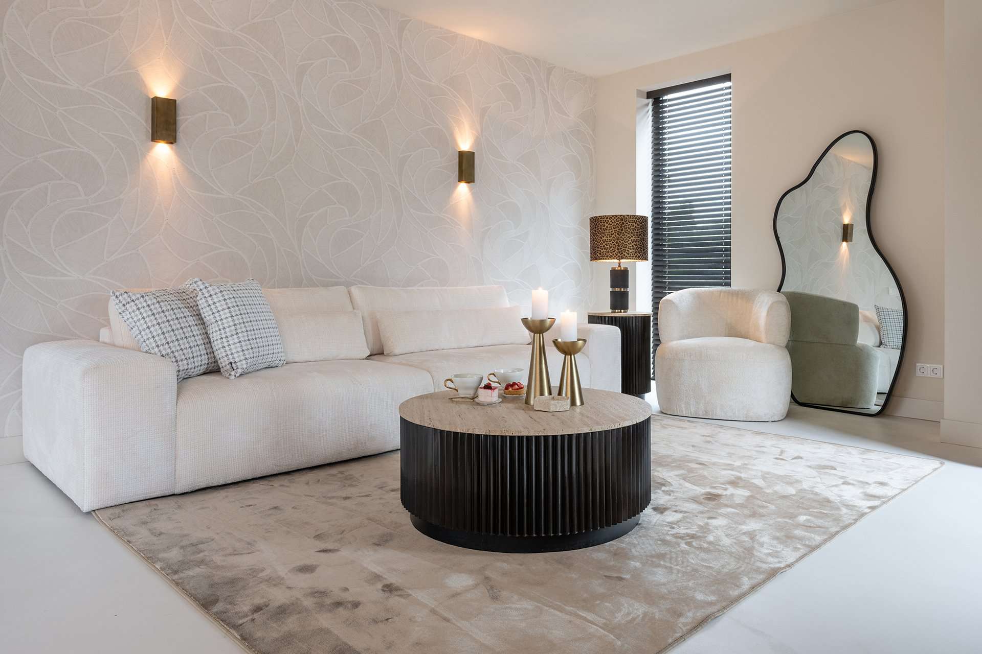 Bijzettafel Hampton 45Ø (Dark brown)