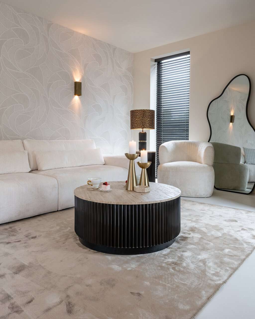 Bijzettafel Hampton 45Ø (Dark brown)