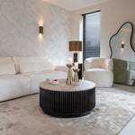 Bijzettafel Hampton 45Ø (Dark brown)