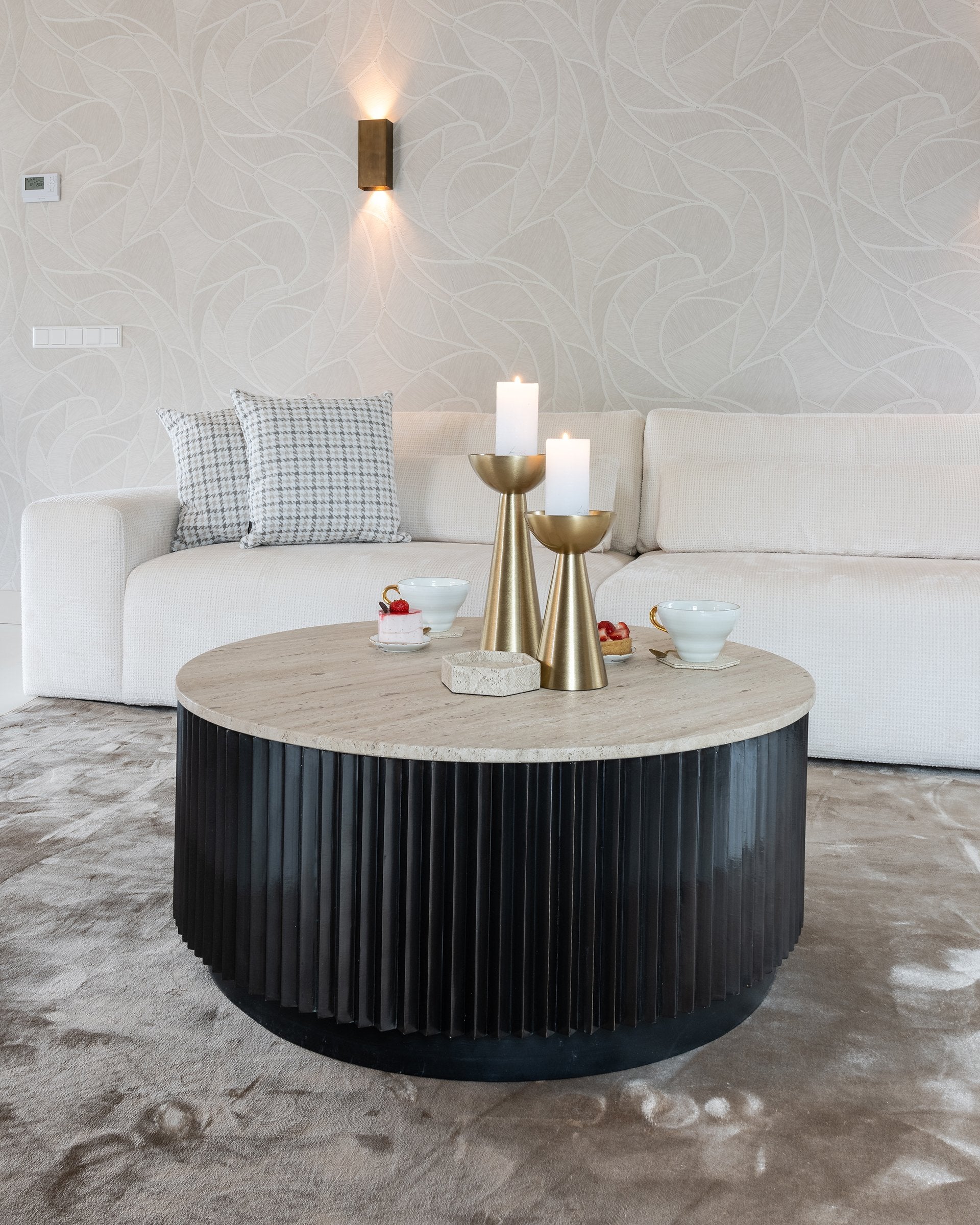 Kussen Juno natural 50x50 (Peacock 01 nature)