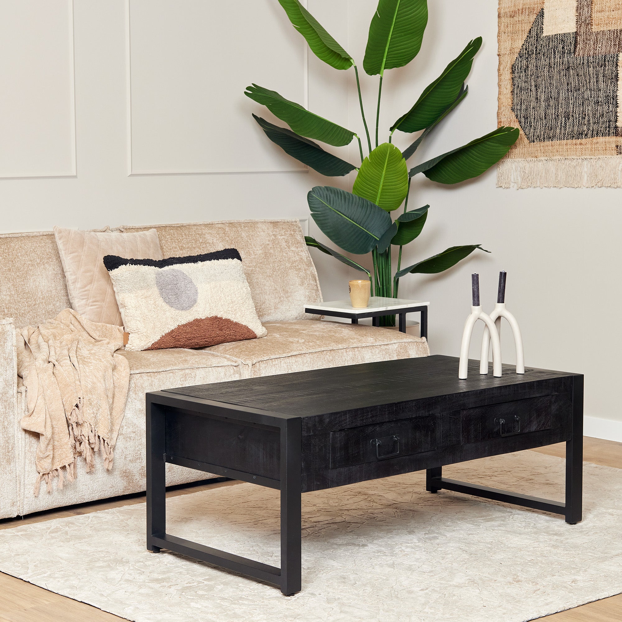 Salontafel Boaz Black | | twee lades