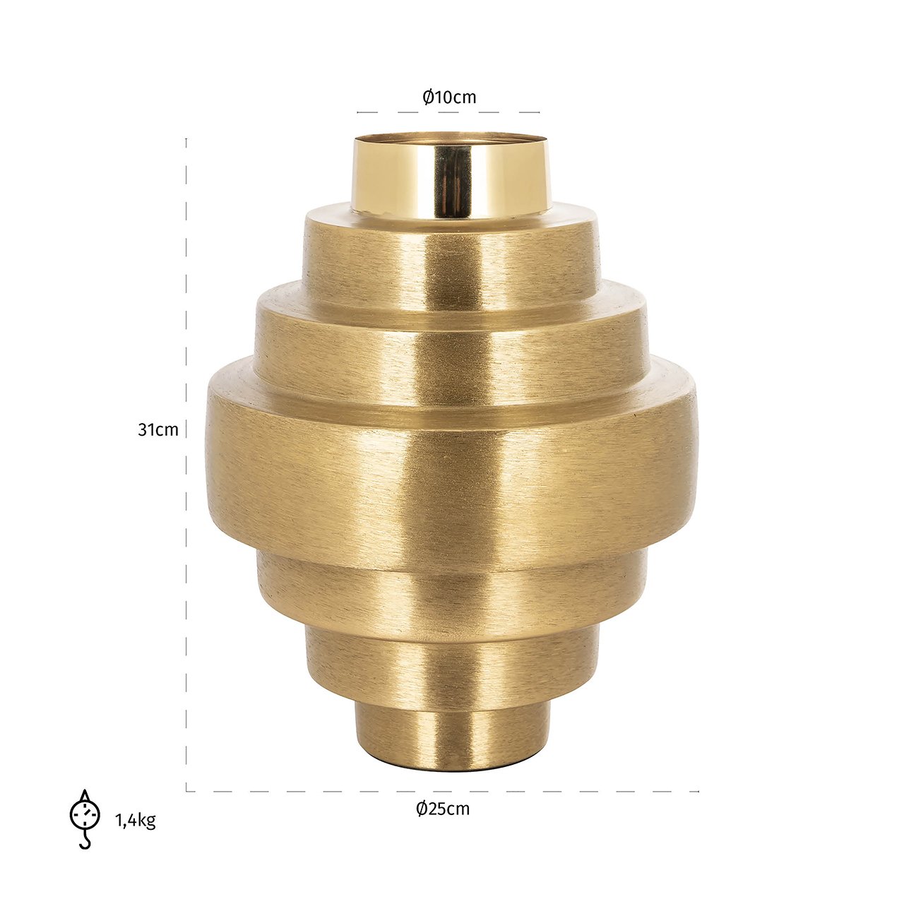 Vaas Akelei goud (Gold)