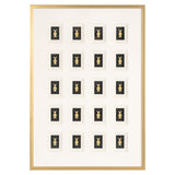Wall art Bear block 3D (Black/gold)
