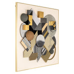 Wall art 3D block (Black/gold)
