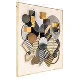 Wall art 3D block (Black/gold)