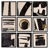 Wall art Gabri set van 9 (Black/white)