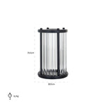 Windlicht Faey zwart groot (Black)