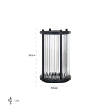 Windlicht Faey zwart groot (Black)