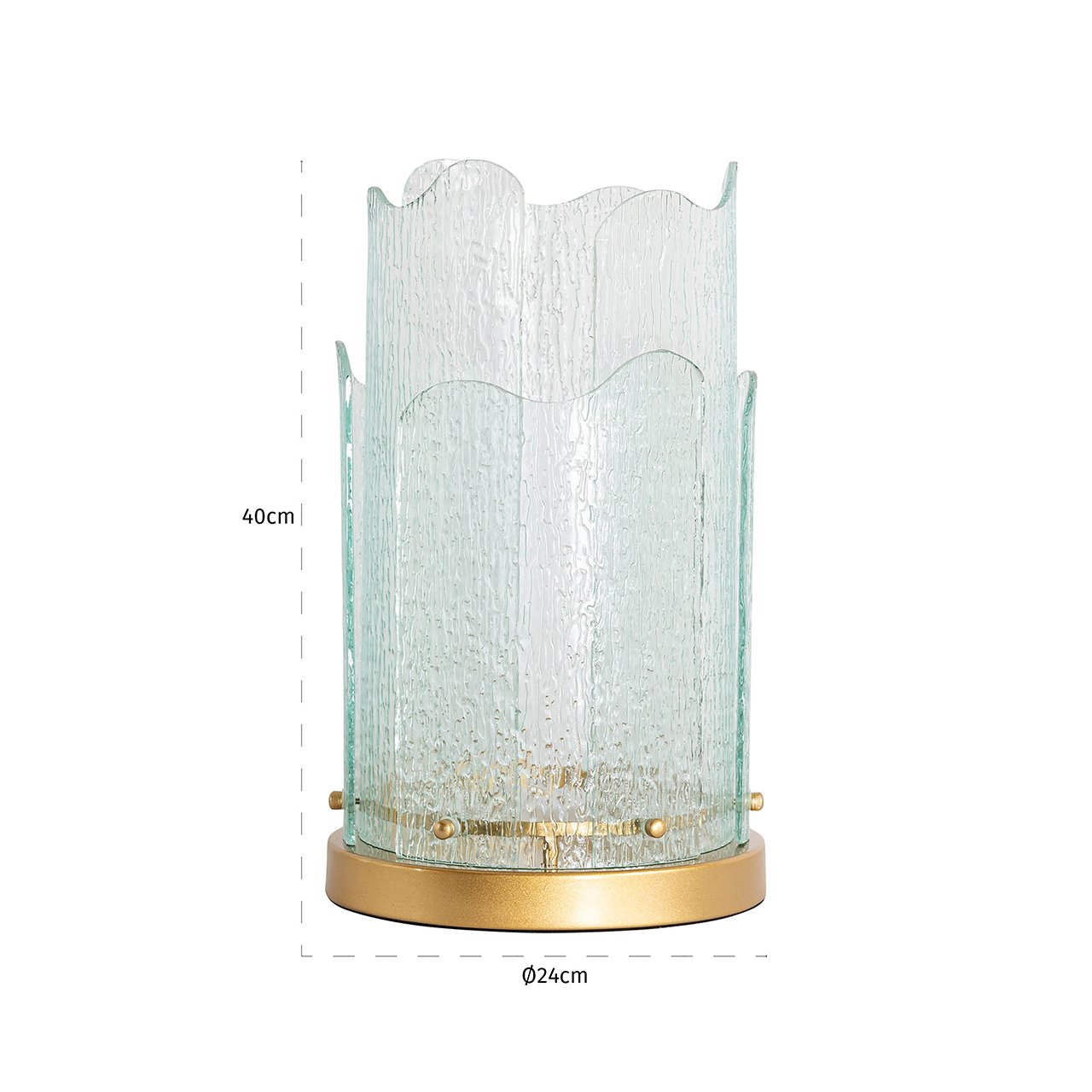 Windlicht Danila groot (Gold)